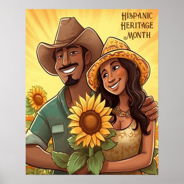 Solblommor par av latinskt arv poster (Framsidan)