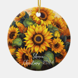 Solblommor Personlig Ornament
