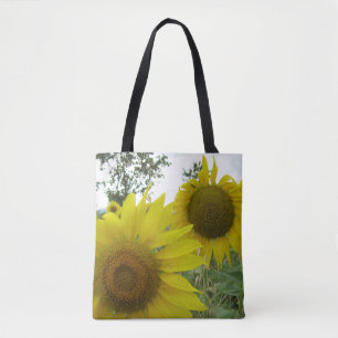 Solblommor Photo Anpassningsbar All-over-Print Tot Tygkasse