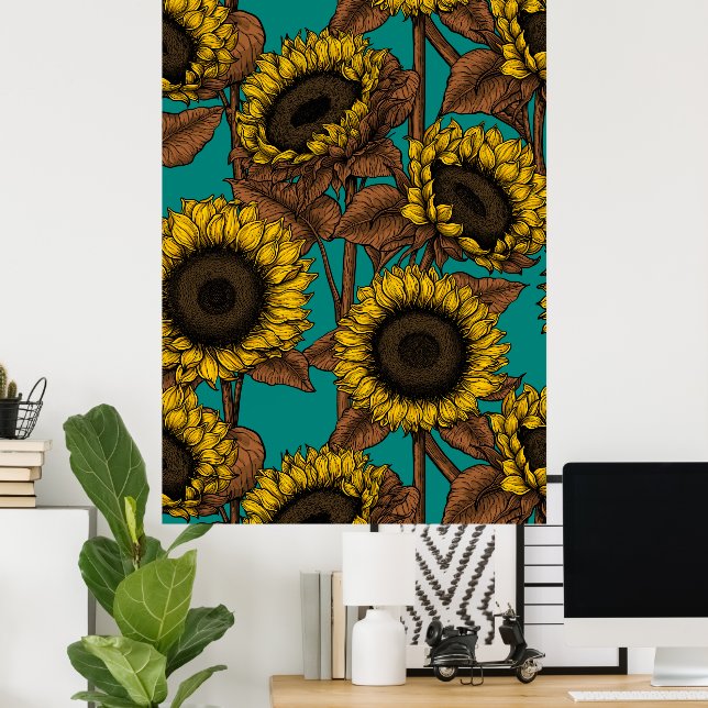 Solblommor Poster (Hemmakontoret)