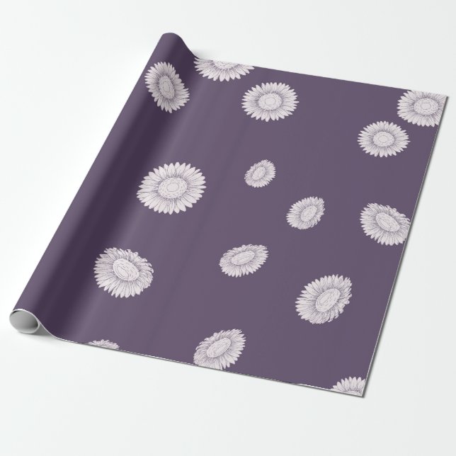 Solblommor Presentpapper (Utrullad)