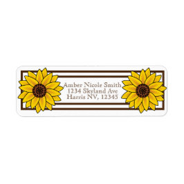 Solblommor Returadress Etikett