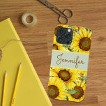 Solblommor Rustic Gult Brown Watercolor Anpassning<br><div class="desc">Solblommor Rustic Gult Brown Watercolor Anpassningsbar iPhone 13 Pro Max Fodral. Personligen namn kan vara i vilket färg som helst. Jag har konfigurerat mallen som du kan anpassa. Ingen behöver vara teknisk savvy. Ta det lugnt!</div>