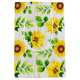 Solblommor & Rustic Wood Botanical Mönster Party