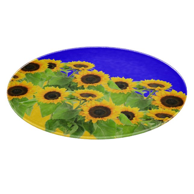 Solblommor Skärpta Ukraina Flagga Färg (Hörn)
