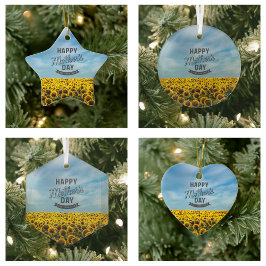 Solblommor Snyggt Elegant Bästa Mamma någonsin Blo Julgransprydnad Keramik