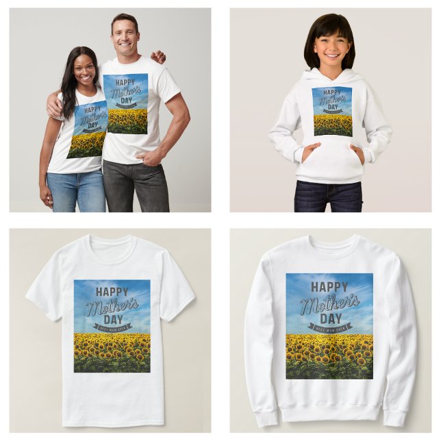 Solblommor Snyggt Elegant Bästa Mamma någonsin Blo T Shirt (Sunflowers Stylish Elegant Best Mom Ever Floral clothes)
