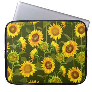 Solblommor Sömlös mönster Laptop Fodral