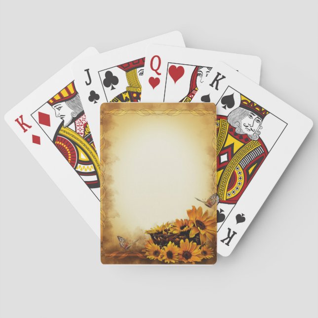 Solblommor Spelkort (Baksidan)