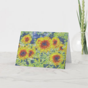 Solblommor Starry Night Kort