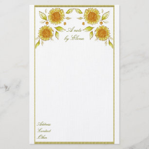 Solblommor Stationery Brevpapper