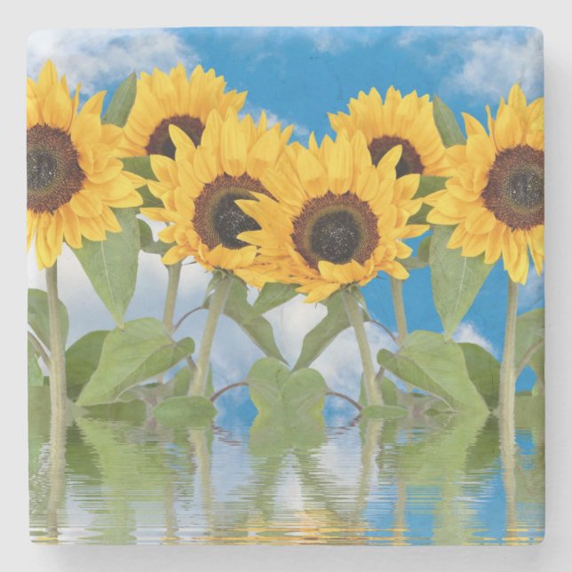 Solblommor Stenunderlägg (Framsidan)