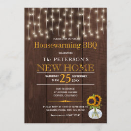 Solblommor sträng ljus hösthushåll inbjudningar