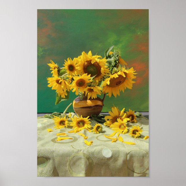 Solblommor Sun Flower Van Gogh som Poster (Framsidan)