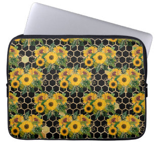 Solblommor svänger naturligt mot ljuset laptop fodral