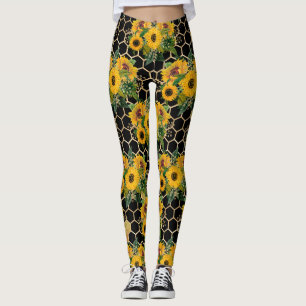 Solblommor svänger naturligt mot ljuset leggings
