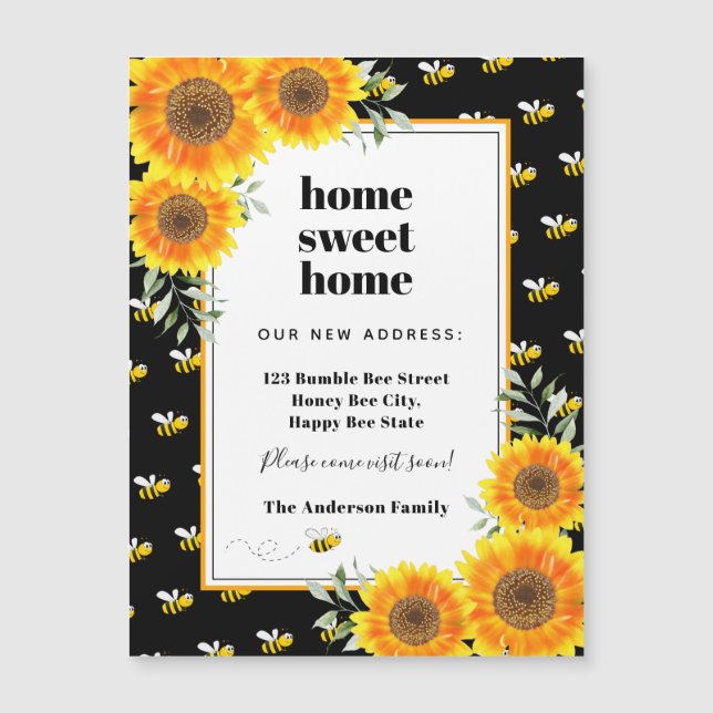 Solblommor, svart humla, ny flytta i hemmet (Framsida)