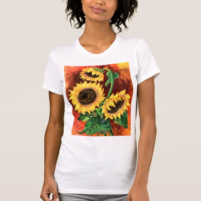Solblommor T-Shirt (Framsida)