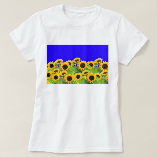 Solblommor T-Shirt Ukraina Färg - Stöd (Design framsida)