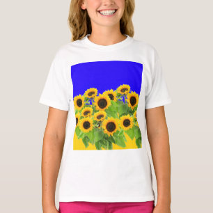Solblommor T-Shirt Ukrainska Färg - Support