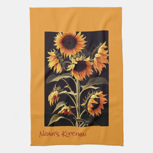 Solblommor Tea Kitchen Towel Kökshandduk (Vertikal)