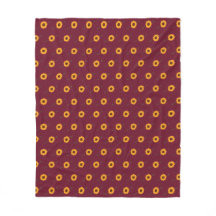 Solblommor Throw Blanket (Barn Red & Guld)