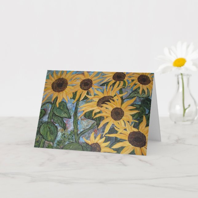 Solblommor, tomma inuti kort (Liten växt)