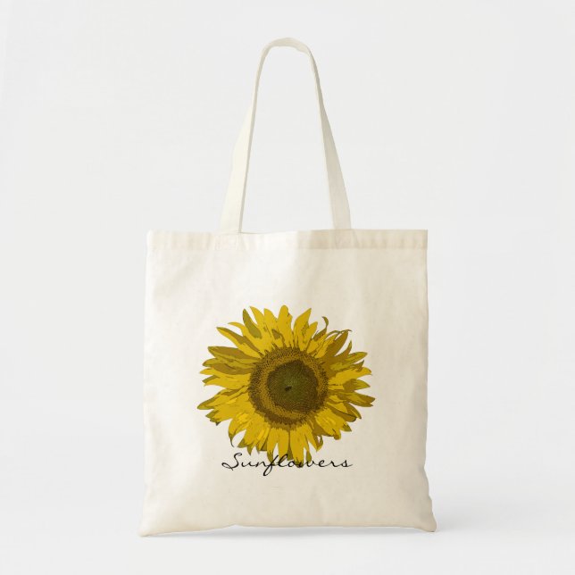 Solblommor  Tote Bag Tygkasse (Framsidan)