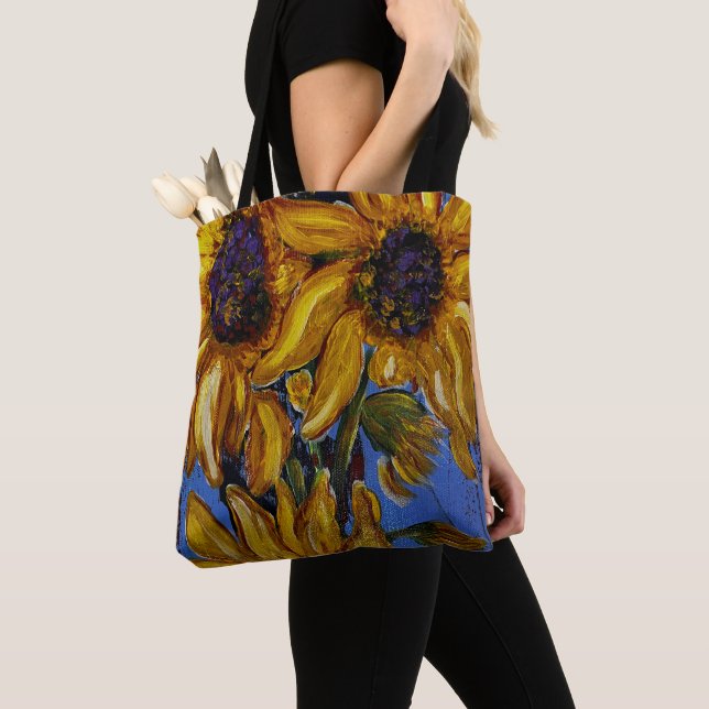 Solblommor Tote Bag Tygkasse (Närbild)