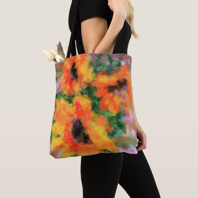 Solblommor Tote Bag Tygkasse (Närbild)