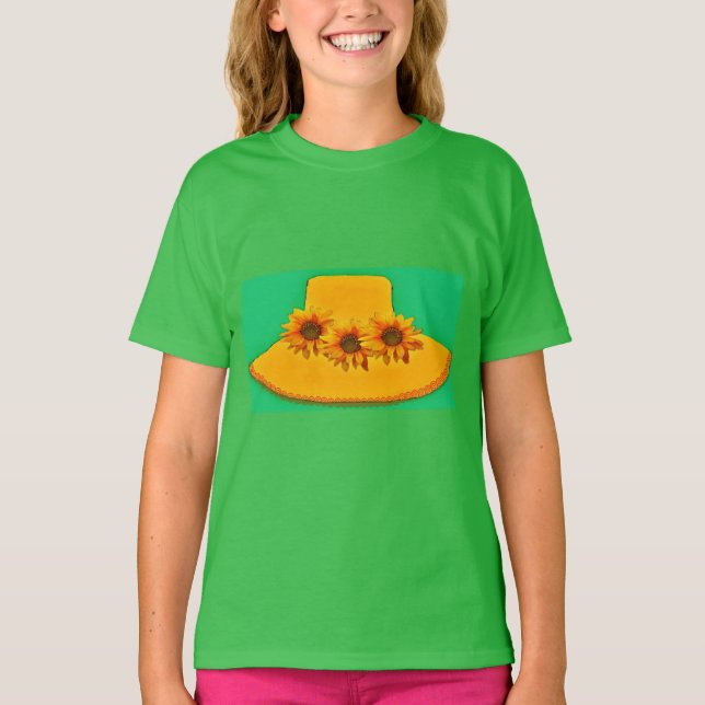 Solblommor tre t shirt (Framsida)