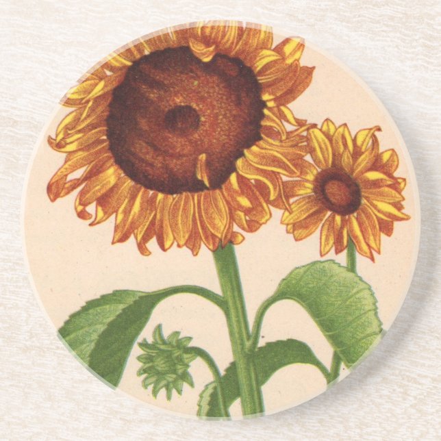 Solblommor Underlägg Sandsten (Framsidan)