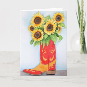 Solblommor ut ur Västern Kort