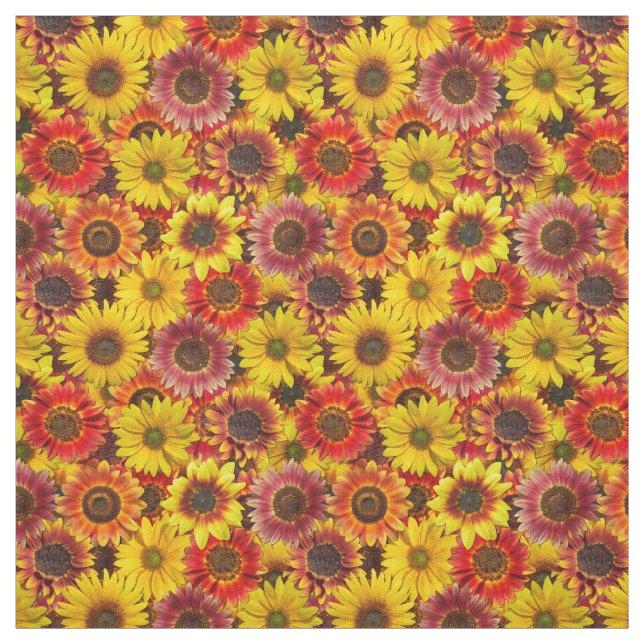 Solblommor utan Mönster Tyg (Provkarta)