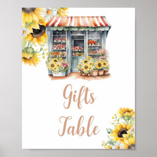 Solblommor utanför Möhippan Bord Poster