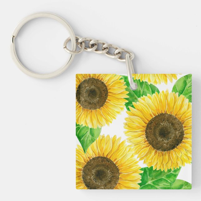 Solblommor, vattenfärg (Framsidan)