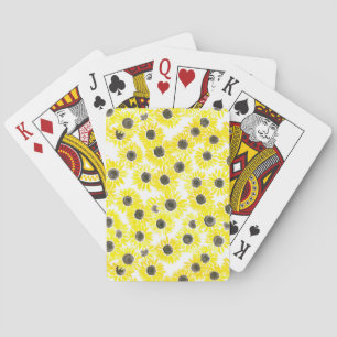 Solblommor, vattenfärg mönster casinokort