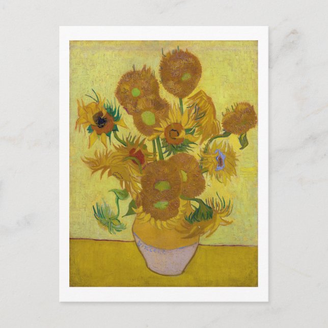 Solblommor, Vincent van Gogh, 1889 Vykort (Framsida)
