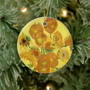 Solblommor, Vincent van Gogh Julgransprydnad Keramik