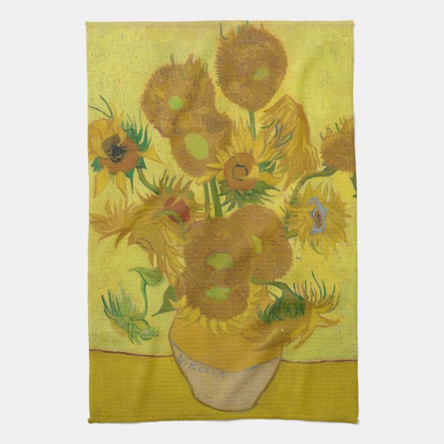 Solblommor - Vincent van Gogh Kökshandduk (Vertikal)