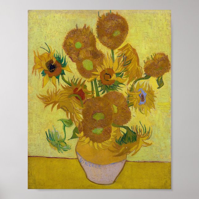 Solblommor, Vincent van Gogh Poster (Framsidan)