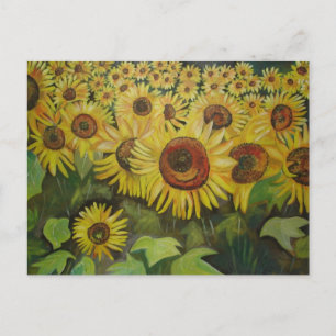 Solblommor Vykort