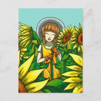 Solblommor Vykort