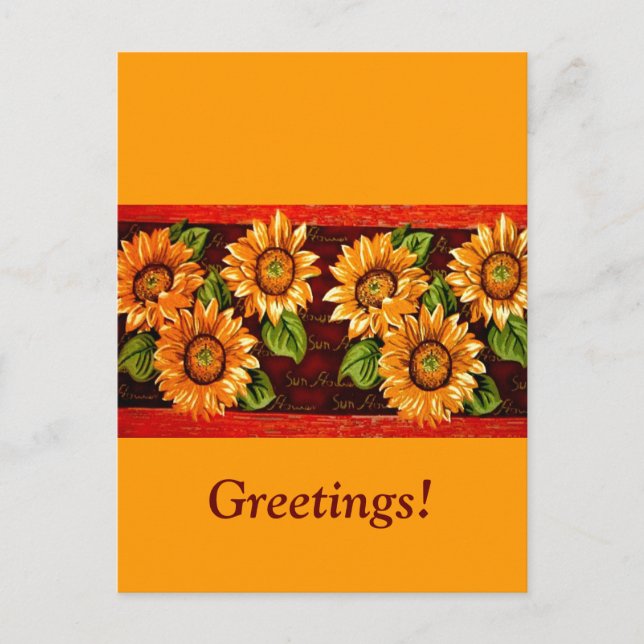 Solblommor Vykort (Framsida)