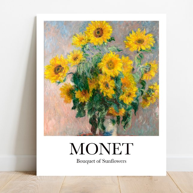 Solblommornas Bouquet av Claude Monet Poster (Brighten Your Space: Monet's Sunflowers! High-quality art poster)
