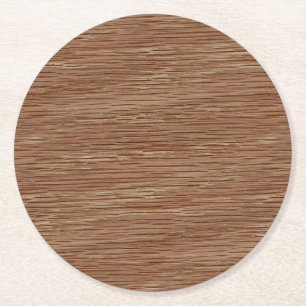 Solbränd brun naturlig Look för korn för Oaktr Underlägg Papper Rund
