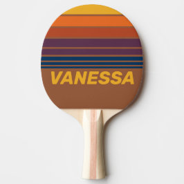 Solbränd Horisontremsa i Lera med Namn Pingisracket