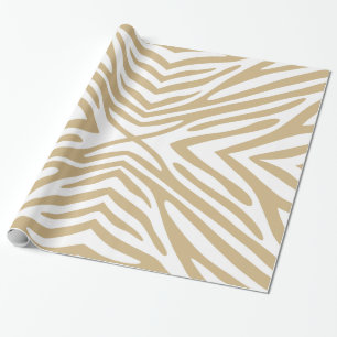 Solbränd neutral sebra presentpapper