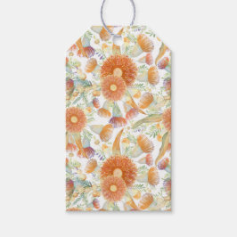 Solbränd slagg och eukalyptus Blooms Presentetikett