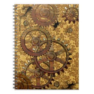 Solbränd Steampunk för klassiker anteckningsbok Med Spiral